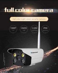 Wholesale CCTV Waterproof Outdoor Full Color Night Vision Security Camera Infrared Bulllet Camera AU plug Vstarcam C18S 1080P Wifi Camera