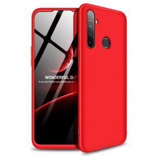 Abctay Anti-Collision Protection Cover 360 Degree Full Coverage Phone Case Cellphone Shell Cover red for OPPO Realme 5