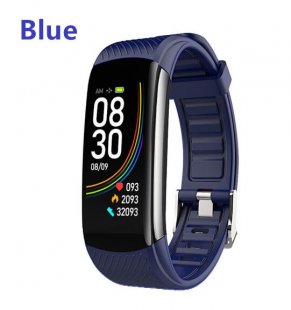 Wholesale Blood Pressure Sleep Exercise Watch Band blue Smart Bluetooth Bracelet Temperature Measure ECG Heart Rate