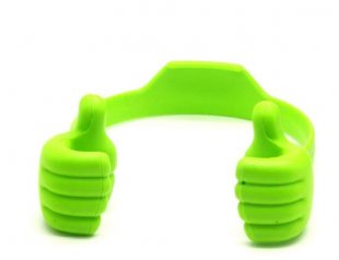 Wholesale Universal Adjustable Plastic Thumbs Modeling Mobile Phone Holder Fashion Phone Stand Bracket Holder - Green