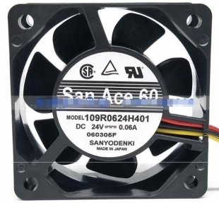 Wholesale SANYO 6025 109R0624H401 24V 0.06A Cooling Fan