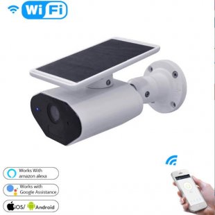 Wholesale WIFI Waterproof Solar Surveillance Camera white Outdoor Indoor Wireless High Definition