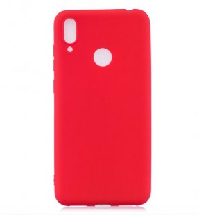 Wholesale Lovely Candy Color Matte TPU Anti-scratch Non-slip Protective Cover Back Case red For HUAWEI Y7 2019