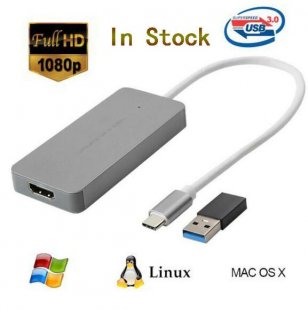 Wholesale for HDMI to TypeC UVC Video Capture Type-c gray USB 3.0 HD Video Capture