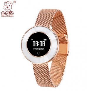 Wholesale IP68 Waterproof Sports Step Health Monitoring Gold New X6 Smart Bracelet Watch Female Fashion Round Screen