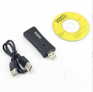 Wholesale USB 2.0 Port HD 1 Way 1080P Mini Video Capture Acquisition Card for Computer black Video Capture Card