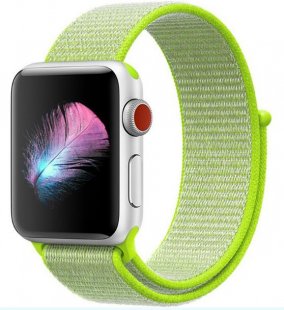 Wholesale for Apple Watch Series 4 40mm/44mm light yellow_44mm Replacement Sport Nylon Woven Band