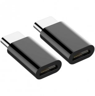 Wholesale for Data Transfer and Fast Charging black 2 Pcs Micro USB to Type-c Adapter USB 3.0 Adapter Splitter