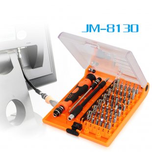 Wholesale Jakemy JM-8130 Interchangeable Magnetic Precision 45 In 1 Screwdriver Set Of Repair Tools for iPhone iPad PC JAKEMY JM-8130