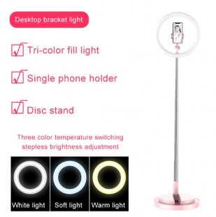 Wholesale for Vlog Live Photo with Tripod Y2 fill light pink Selfie Ring Light LED Dimmable Video Studio Photography Lighting