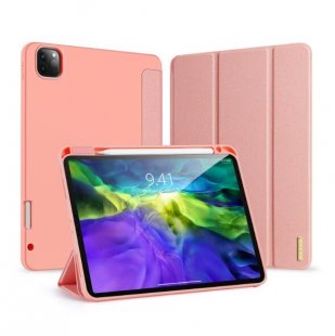 Wholesale 2020 Fall Resistant Leather Protective Case with Pen Holder Smart Stay Cover Pink DUX DUCIS for iPad Pro 11