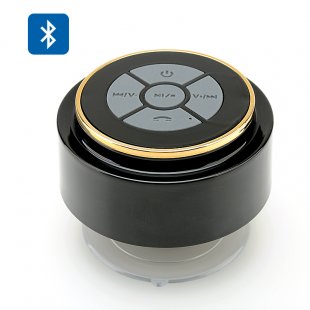 Bluetooth Waterproof Speaker - Music Control, Call Answering, Mic, Suction Cup, IP67 Waterproof Rating