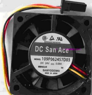 Wholesale Sanyo 109P0624S7D03 24V 0.08A 3wires Cooling Fan