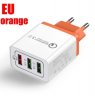 Wholesale 3 Port USB Hub Wall Charger Adapter Orange_European regulations 30W QC 3.0 Fast Quick Charger