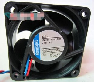 Wholesale EBMPAPST 622H 12V 190MA 2.3W 2wires cooling Fan