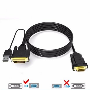 Wholesale for PC DVD Monitor HDTV With USB Cabledeconn 2M DVI 24+1 DVI-D Male to VGA Male Adapter Converter Cable