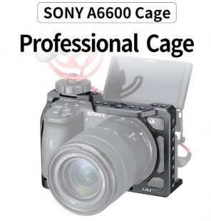 Wholesale 1/4 Thread Hole to Top Handle Monitor Mic LED Light Cold Shoe Mount Protection Cage black C-A6600 Camera Cage for Sony A6600