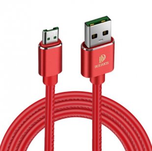 Wholesale DUX DUCIS K-MAX MICRO PU Data Line Sync Data Charging Charger Cable red