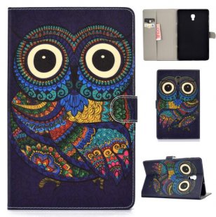 Wholesale Laptop Protective Case Color Painted Smart Stay PU Cover with Front Snap owl For Samsung T590