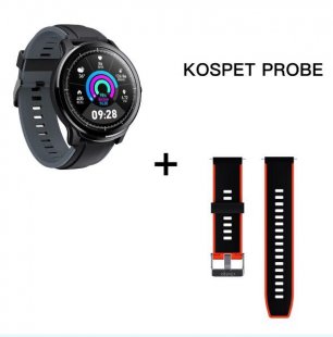 Wholesale IP68 Waterproof Heart Rate Multimotion Mode Black gray + black red Kospet Probe Smart Watch 1.3 Inch Full Touch Round Screen