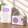 Retro Bluetooth Audio U Disk Tf Card Aux Usb Speaker Creative Outdoor Portable Mini Sound Box Purple