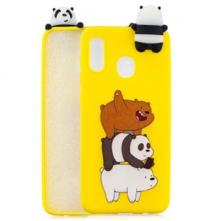 Wholesale Mobile Phone Case+Back Cover Bracket Striped bear For Samsung A10S A20S Color Painting Pattern Drop Protection Soft TPU