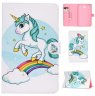 Wholesale PU Laptop Protective Case with Front Snap Color Painted Smart Stay Cover single horned horse For Samsung T580