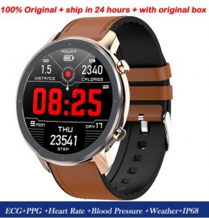 Wholesale IP68 Waterproof Gold L11 Smart Bracelet Round Dial Touch Screen Sports Step Count Heart Rate Health Monitoring Watch