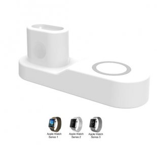 Wholesale Apple AirPods iwatch 2 3 Accessory White US Plug 4 in 1 Wireless Charger for iphone X XS MAX XR 8 8 Plus 10 Samsung Gaxary S9 S8 Plus