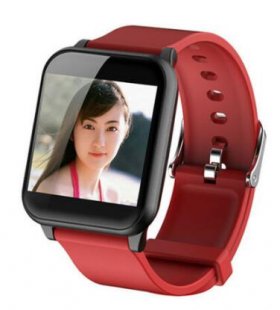 Wholesale Blood Pressure Heart Rate Monitor for Phone Android Smart Bracelet red Smart Watch Waterproof Sport