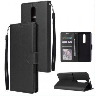 Abctay Wallet-type PU Leather Protective Phone Case with Buckle & 3 Card Position black For OPPO F11 pro