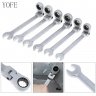 Wholesale 6pcs 8mm-13mm Adjustable Ratchet Wrench Combination Spanner Set with Flexible Ratchet Gear for Installation / Maintenance