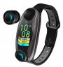 Wholesale IP67 Waterproof Sport Smart Watch black LEMFO LT04 Fitness Bracelet Wireless Bluetooth Earphone 2 In 1 Bluetooth 5.0 Chip