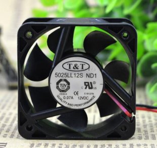 Wholesale Cooling Fan T&T 5025LL12S 12V 0.07A 2wires