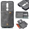 Abctay pro PU Leather Flip Stand Shockproof Cell Phone Cover Double Buckle Anti-dust Case With Card Slots Pocket gray For OPPO F11