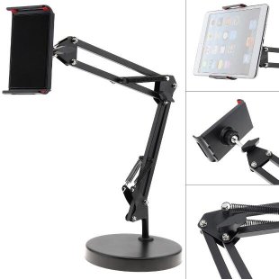 Wholesale Extendable Tablet Cell Phone Holder with Suspension Boom Scissor Long Arm Mount Stand for Broadcast Studio Video Chatting