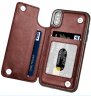 Abctay for iPhone X 7/8 7/8 Plus brown-PXBC Multifunction Magnetic Leather Wallet Case Card Slot Shockproof Full Protection Cover