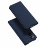 Wholesale Leather Mobile Phone Cover Magnetic Protective Case Bracket with Cards Slot Royal blue DUX DUCIS For Samsung A71 5G