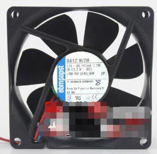 Wholesale EBMPAPST 8412 12V 2.4W 2wires cooling Fan