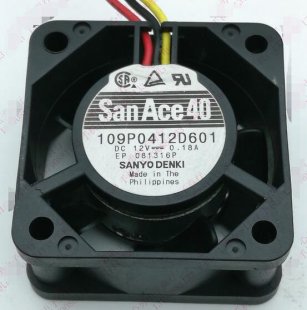 Wholesale SANYO 4020 109P0412D601 12V 0.18A 3wires Cooling Fan