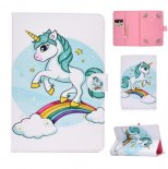 Wholesale PU Case with Front Snap single horned horse Universal Laptop Protective Cover Color Painted 8 Inches