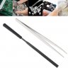 Wholesale 2pcs/set 1.0MM Stainless Steel Tweezer Straight Precision Electronic Repair Tool with DIY Model Polishing File