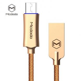 Wholesale MCDODO Knight Series Auto Disconnect QC 3.0 Quick Charge Micro USB Cable Gold