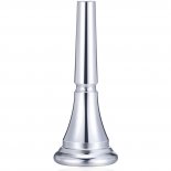 French Horn Mouthpiece Copper Alloy Body Smooth Polished Stylish Plated Music Instrument Spare Part for Musician Beginner Silver_Copper alloy