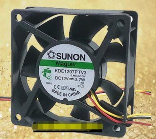 Wholesale SUNON 7025 KDE1207PTV3 12V 0.7W 3Wire Cooling Fan