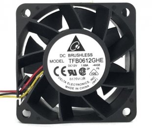 Wholesale Delta 6038 TFB0612GHE 12V 1.68A 3wire server Fan,Cooling Fan