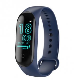 Wholesale IP68 Waterproof blue Smart Bracelet Bluetooth Watch Message Notification Heart Rate Step Count