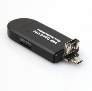 Wholesale Micro USB for Computer Android Smartphone black Mini Type-C multifunctional OTG Card Reader