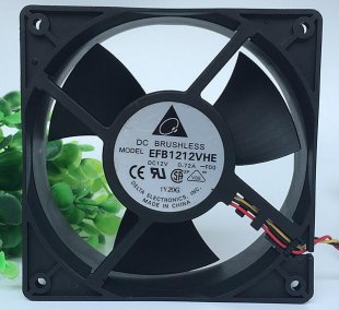 Wholesale DELTA EFB1212VHE 12V 0.72A 3wires Cooling Fan