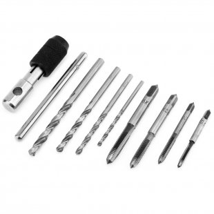 Wholesale 9Pcs / Set T Type Machine Hand Screw Thread Taps Reamer with 4pcs M3-M6 Tap Set and 4pcs 2.5-5.2 Twist Drill Bits and T Type Wrench